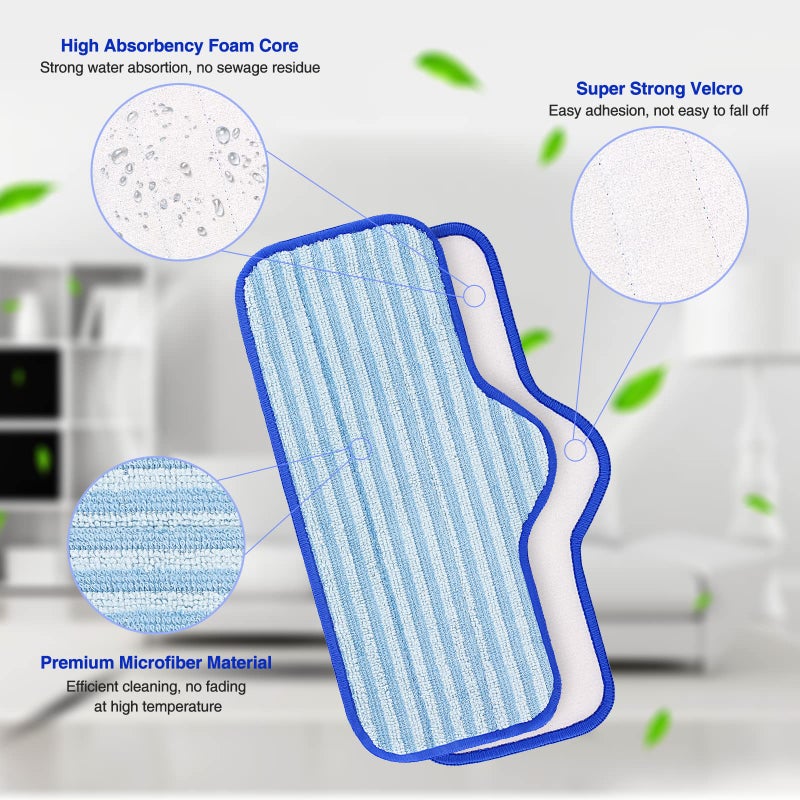 LINNIW 6 Pack Microfiber Pads Compatible with Dupray Neat Steam Cleaner, Durable, Reusable and Machine Washable - Image 4